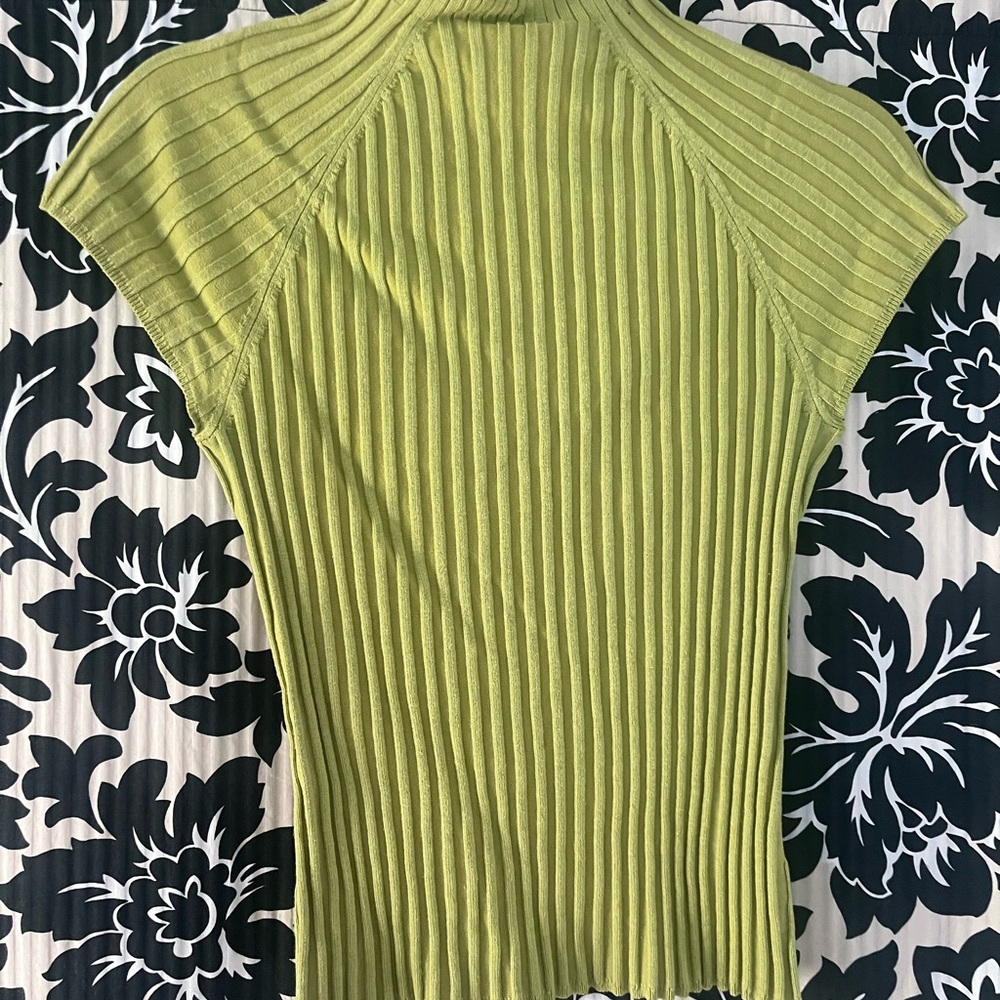 EVIE Light Green Ribbed Knit Tank
